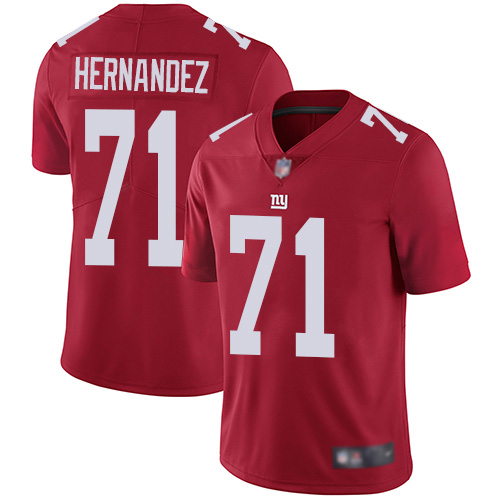 Men New York Giants #71 Will Hernandez Red Limited Red Inverted Legend Football NFL Jersey
